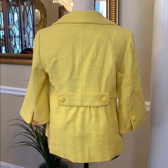 Yellow double breasted blazer.   Super Cute - Picture 3 of 6